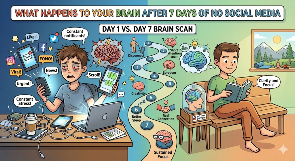 Brain After 7 Days of No Social Media