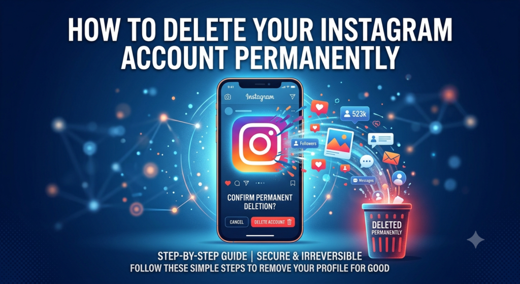 How to delete instagram permanently