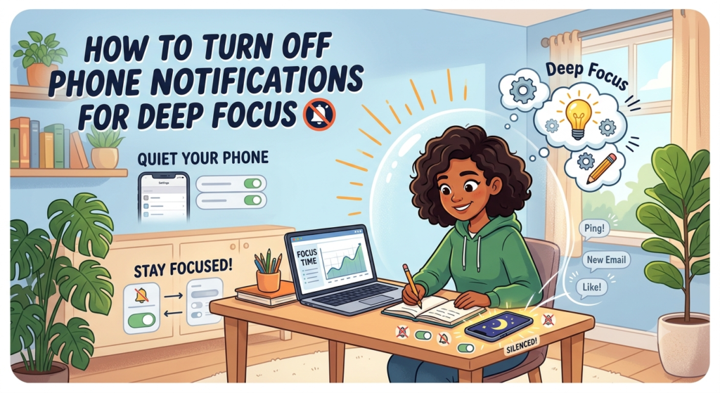 how to turn off phone notifications for focus Android iPhone